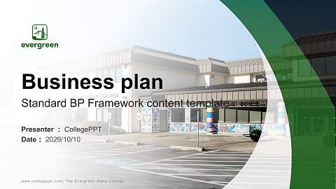 The Evergreen State College Competition/Entrepreneurship Contest PPT Template