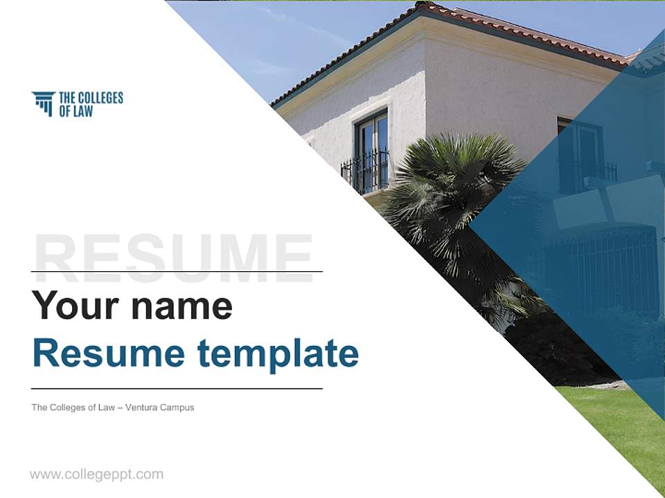 The Colleges of Law – Ventura Campus Resume PPT Template4:3 ratio PPT effect preview image5