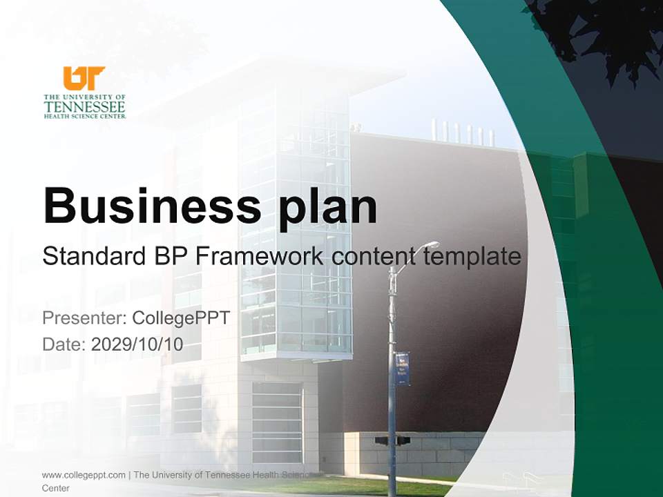 The University of Tennessee Health Science Center Competition/Entrepreneurship Contest PPT Template4:3 ratio PPT effect preview image9