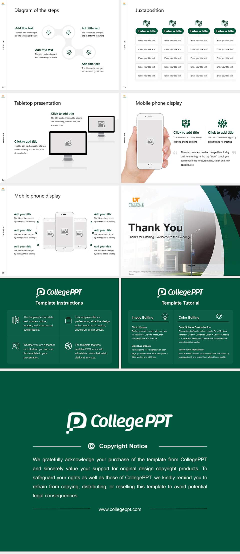 The University of Tennessee Health Science Center Competition/Entrepreneurship Contest PPT Template4:3 ratio PPT effect preview image9