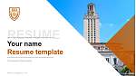 The University of Texas at Austin CV PPT-sjabloon