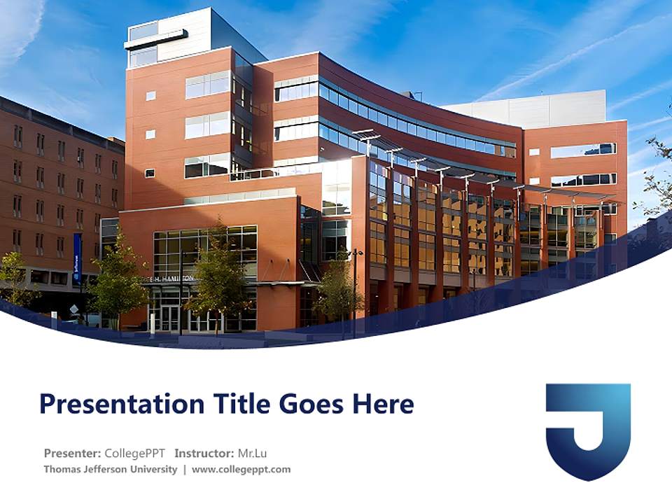 Thomas Jefferson University Course/Courseware Creation PPT Template4:3 ratio PPT effect preview image5
