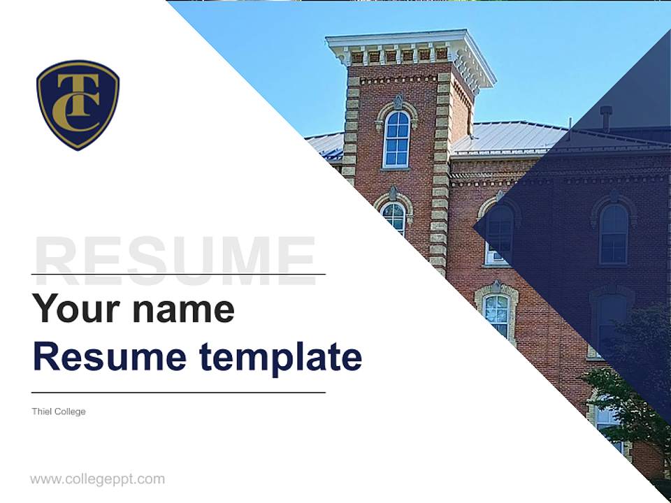 Thiel College Resume PPT Template4:3 ratio PPT effect preview image1