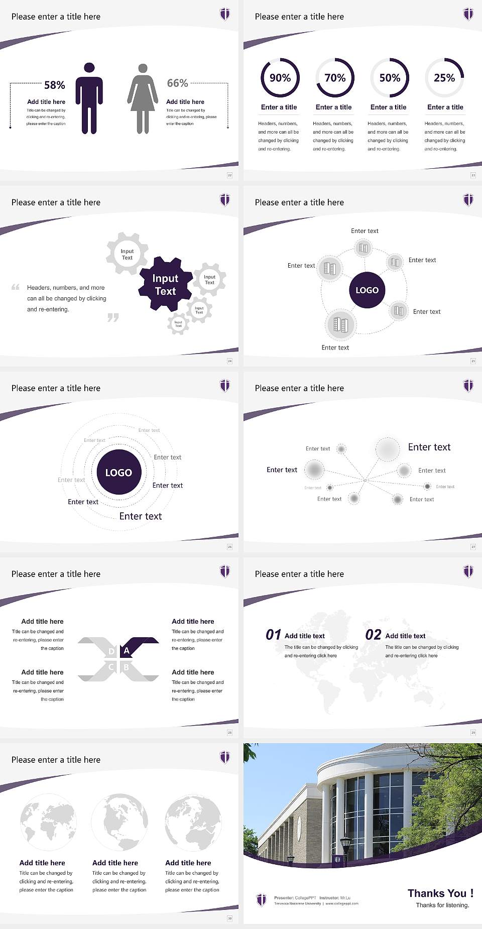 Trevecca Nazarene University Course/Courseware Creation PPT Template4:3 ratio PPT effect preview image4