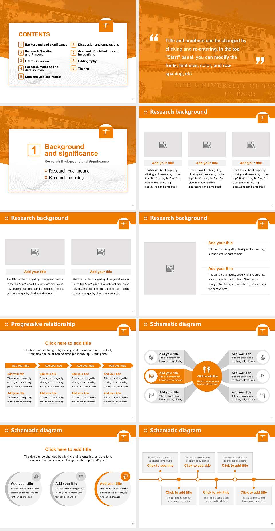 The University of Texas at El Paso Graduation Thesis Defense PPT Template4:3 ratio PPT effect preview image2