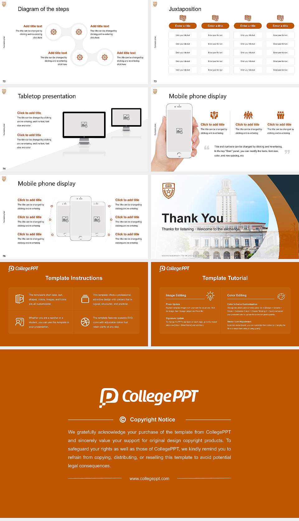The University of Texas at Austin Competition/Entrepreneurship Contest PPT Template16:9 ratio PPT effect preview image9