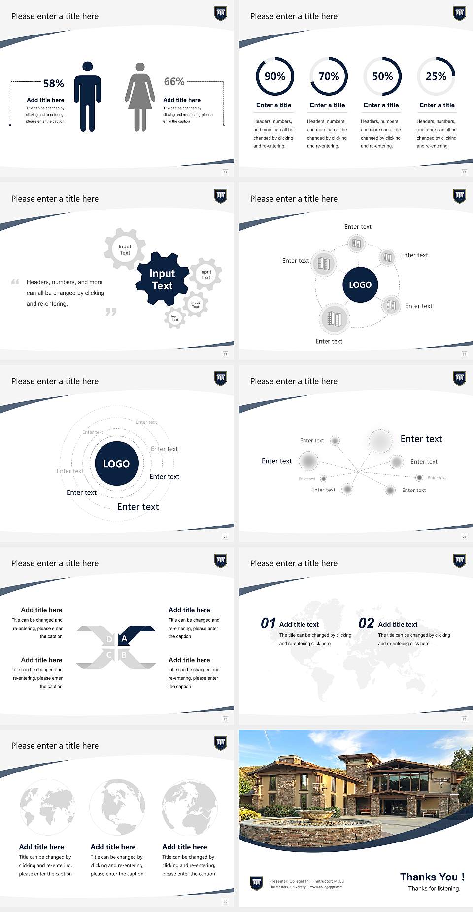 The Master’S University Course/Courseware Creation PPT Template4:3 ratio PPT effect preview image4