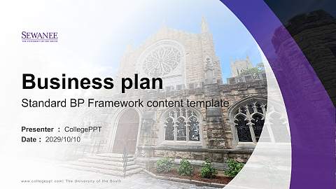 The University of the South Competition/Entrepreneurship Contest PPT Template