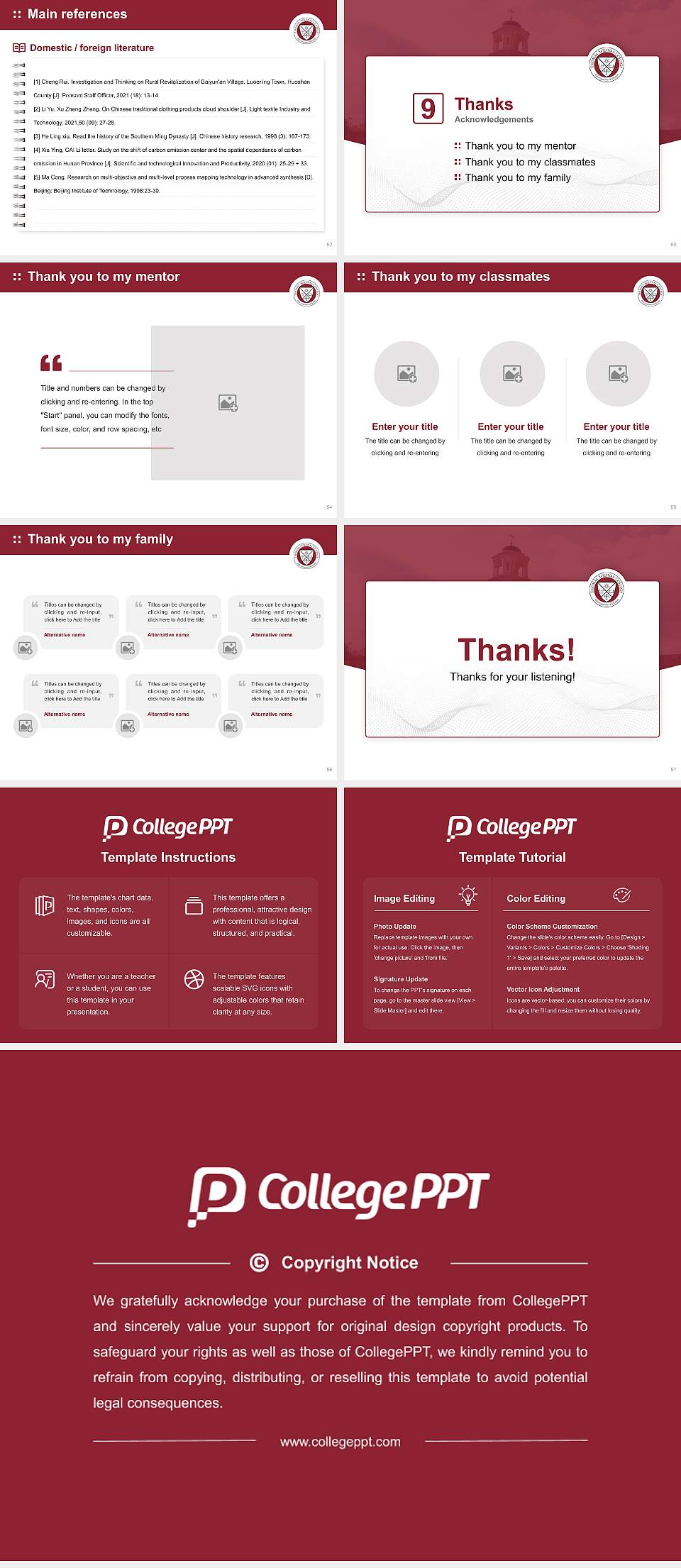 Thomas Aquinas College Graduation Thesis Defense PPT Template4:3 ratio PPT effect preview image7