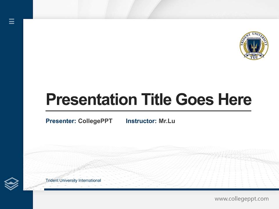 Trident University International Thesis Proposal/Graduation Defense PPT Template4:3 ratio PPT effect preview image5
