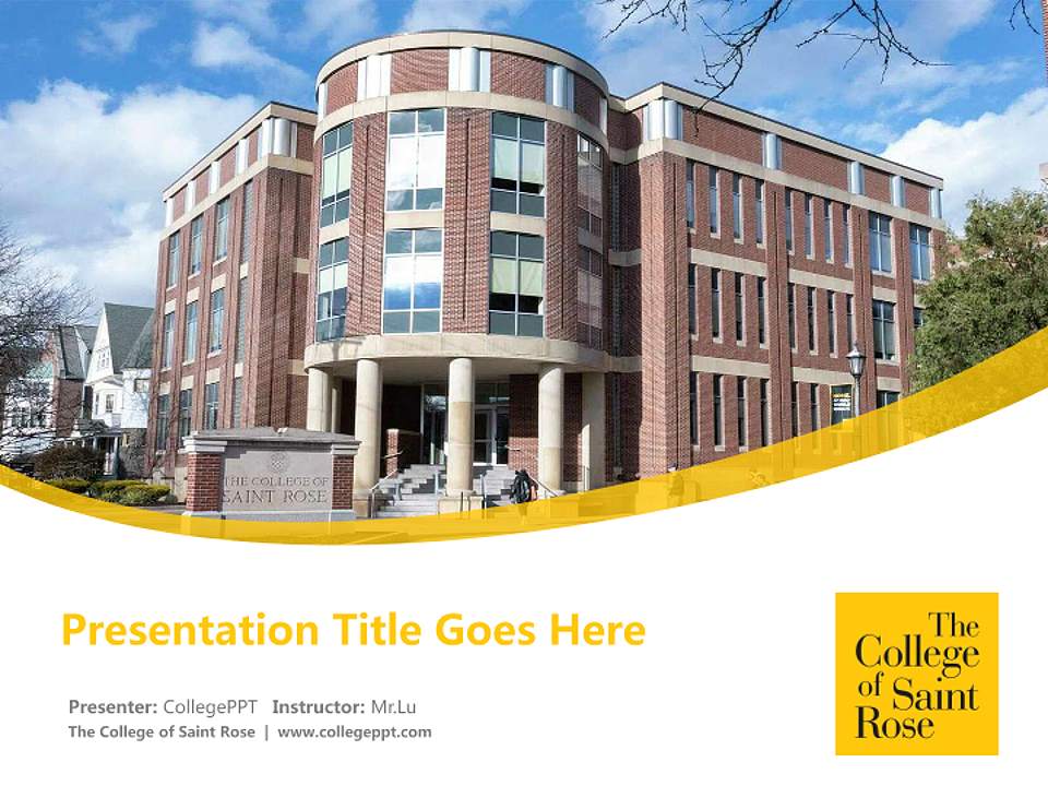 The College of Saint Rose Course/Courseware Creation PPT Template4:3 ratio PPT effect preview image5