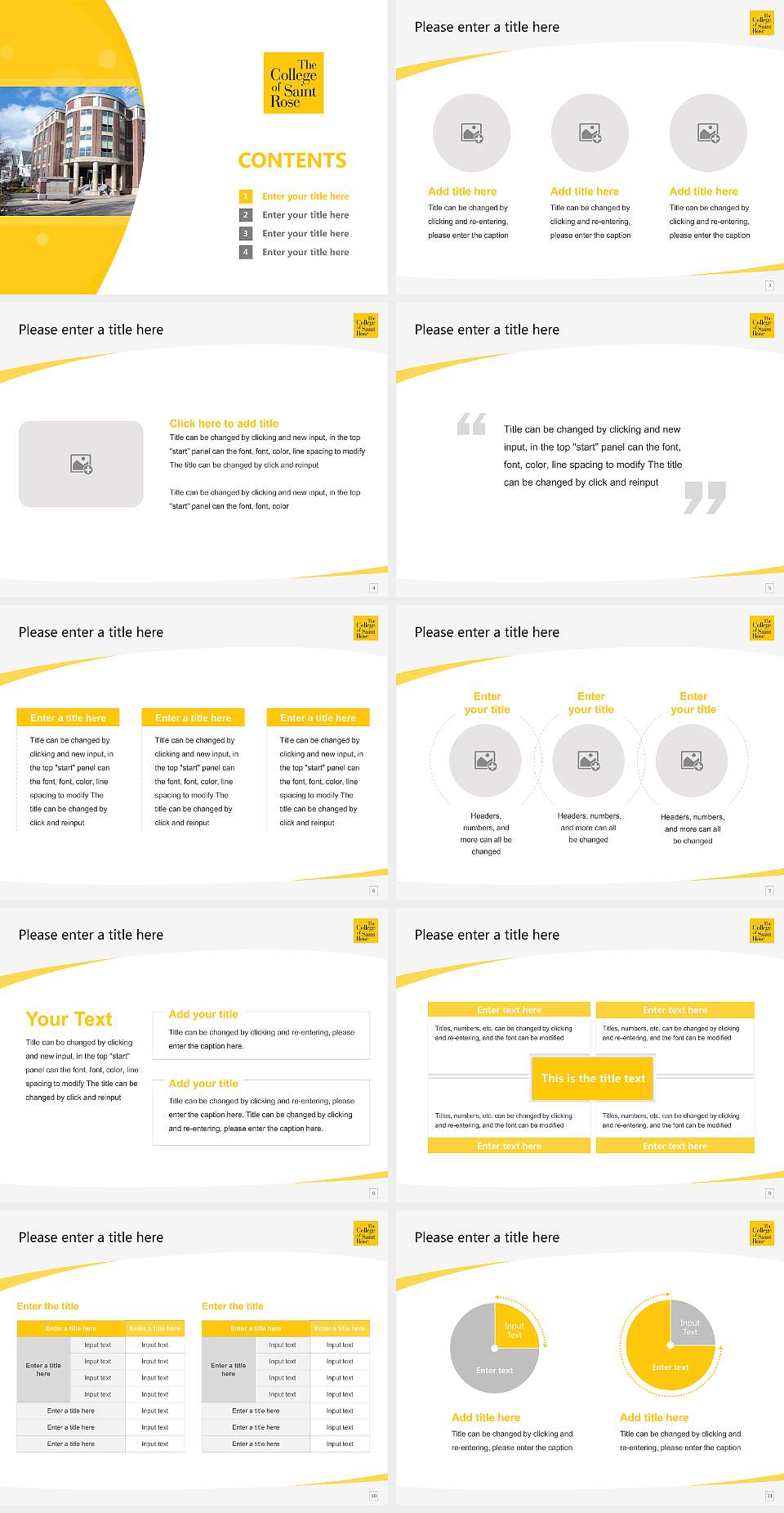 The College of Saint Rose Course/Courseware Creation PPT Template4:3 ratio PPT effect preview image2