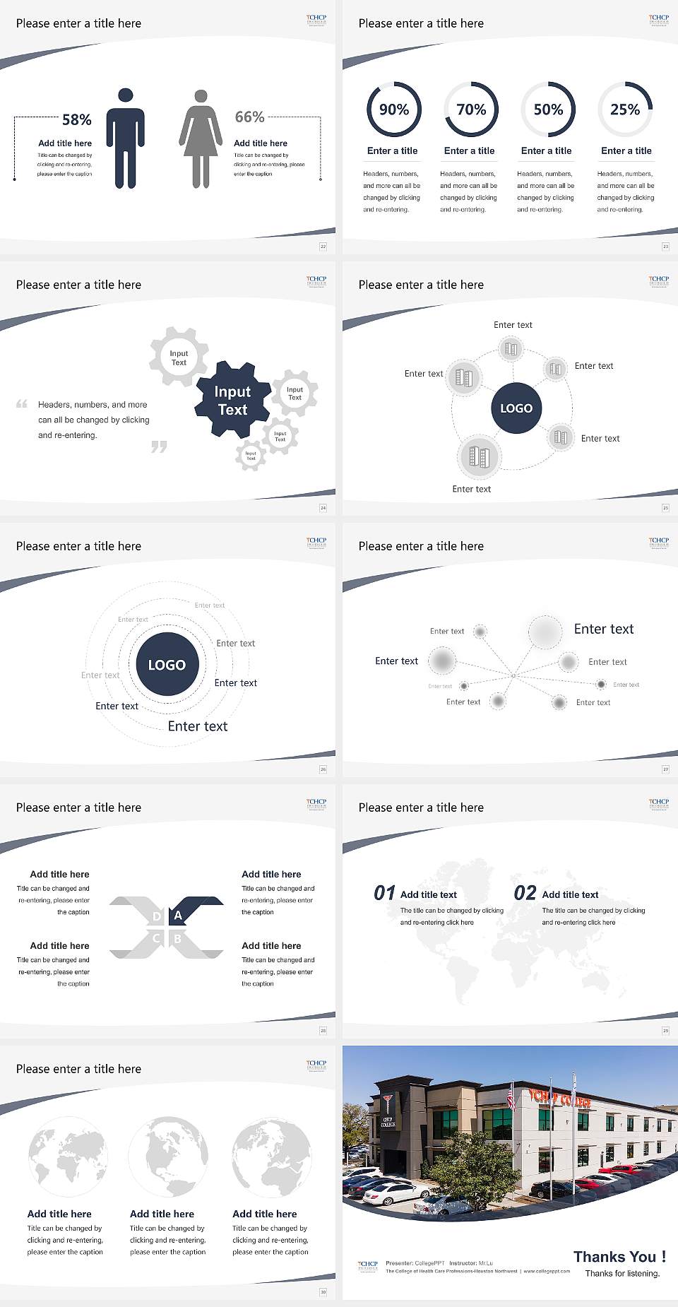 The College of Health Care Professions-Houston Northwest Course/Courseware Creation PPT Template4:3 ratio PPT effect preview image4