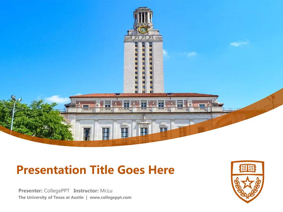 The University of Texas at Austin Course/Courseware Creation PPT Template4:3 ratio PPT effect preview image5