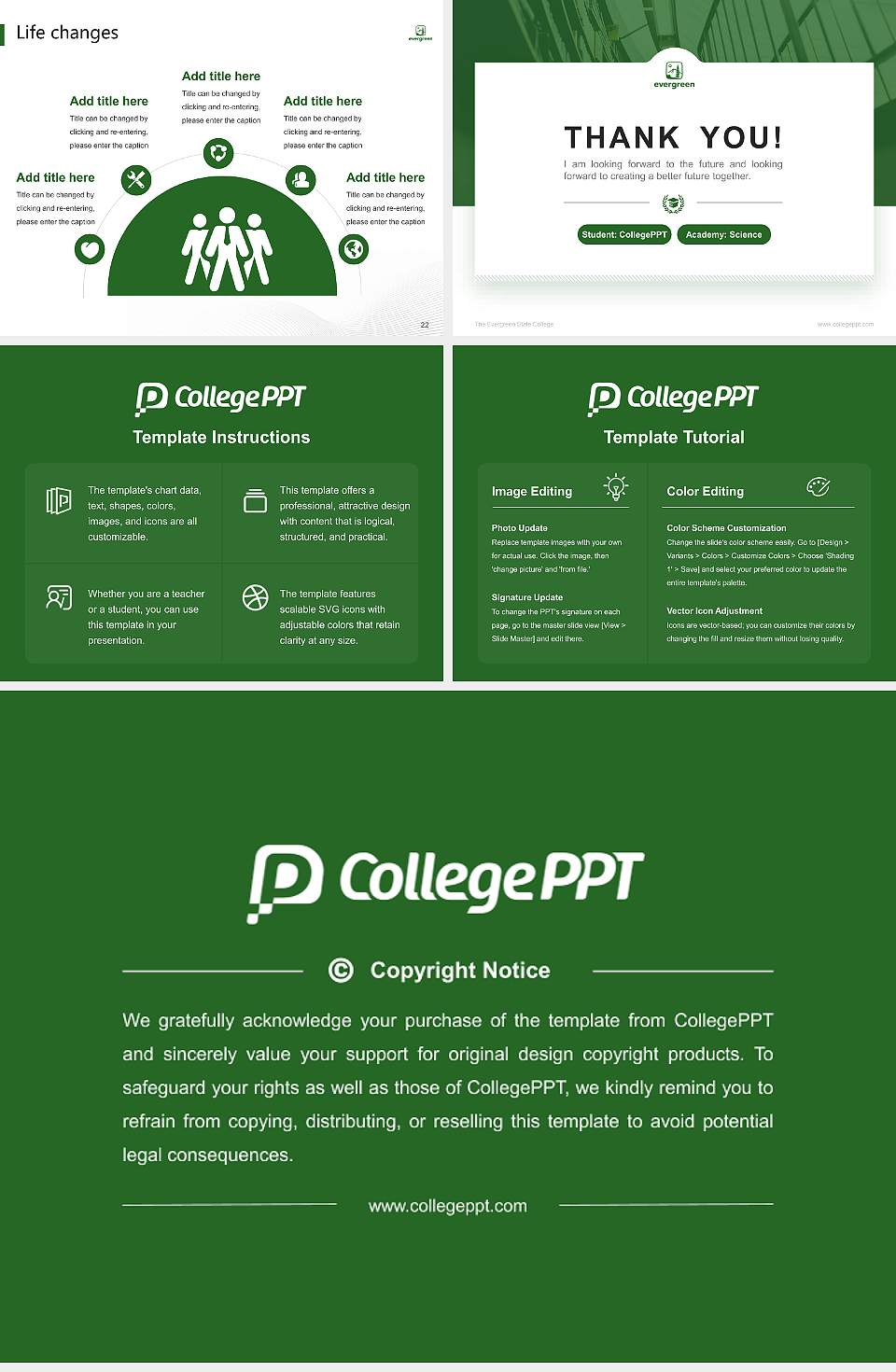 The Evergreen State College National Scholarship Defense PPT Template4:3 ratio PPT effect preview image4