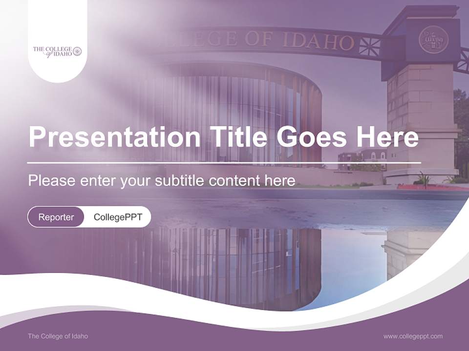 The College of Idaho Lecture Sharing and Networking Event PPT Template4:3 ratio PPT effect preview image4