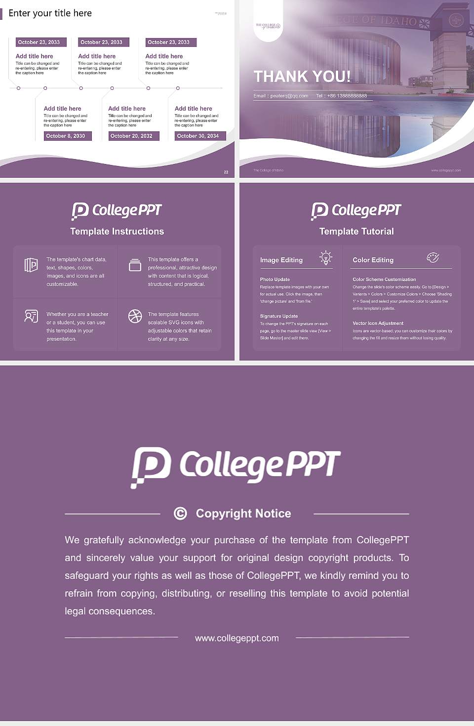 The College of Idaho Lecture Sharing and Networking Event PPT Template4:3 ratio PPT effect preview image4