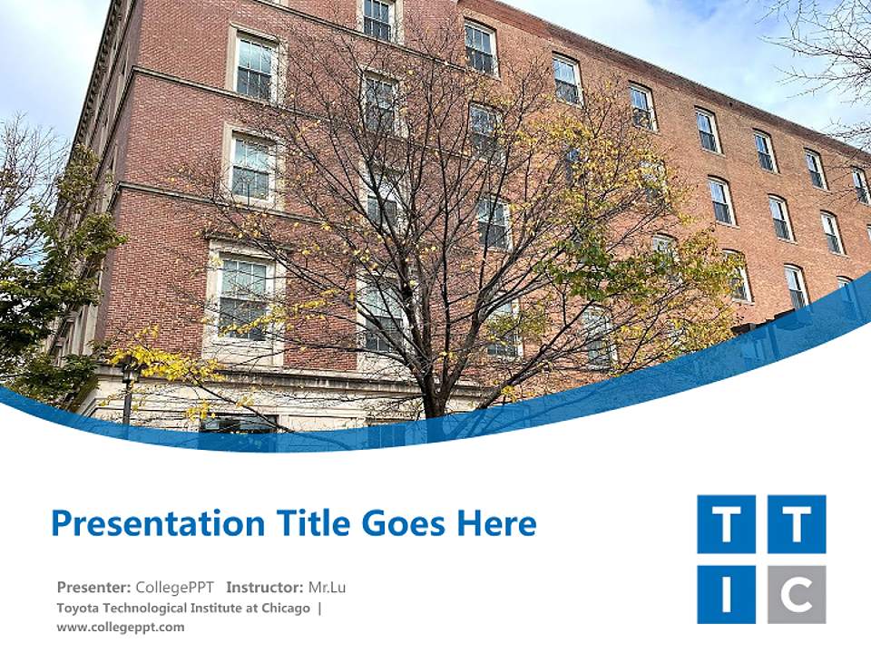 Toyota Technological Institute at Chicago Course/Courseware Creation PPT Template4:3 ratio PPT effect preview image5