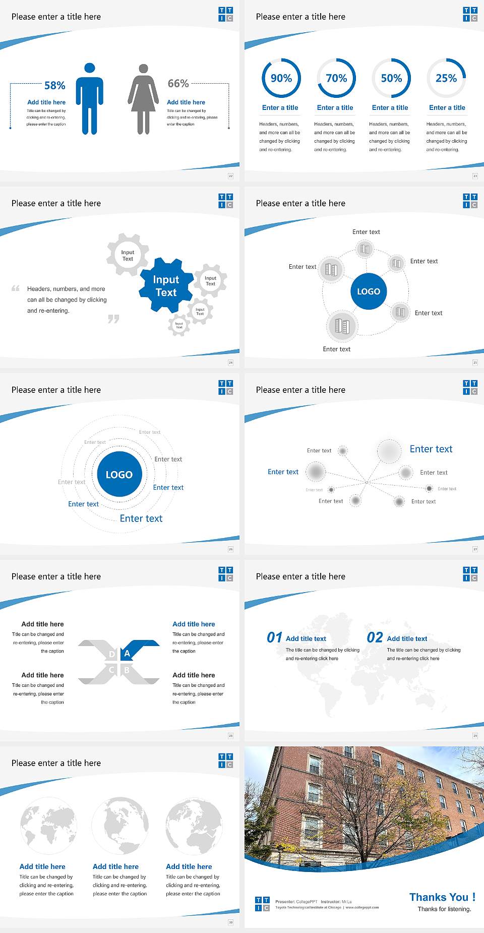 Toyota Technological Institute at Chicago Course/Courseware Creation PPT Template4:3 ratio PPT effect preview image4