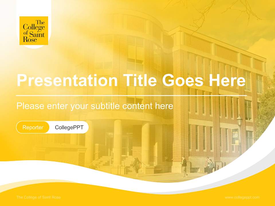 The College of Saint Rose Lecture Sharing and Networking Event PPT Template4:3 ratio PPT effect preview image4
