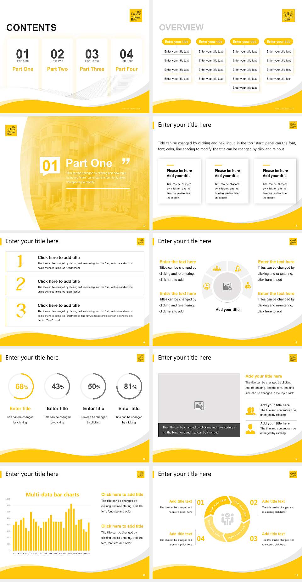 The College of Saint Rose Lecture Sharing and Networking Event PPT Template4:3 ratio PPT effect preview image2