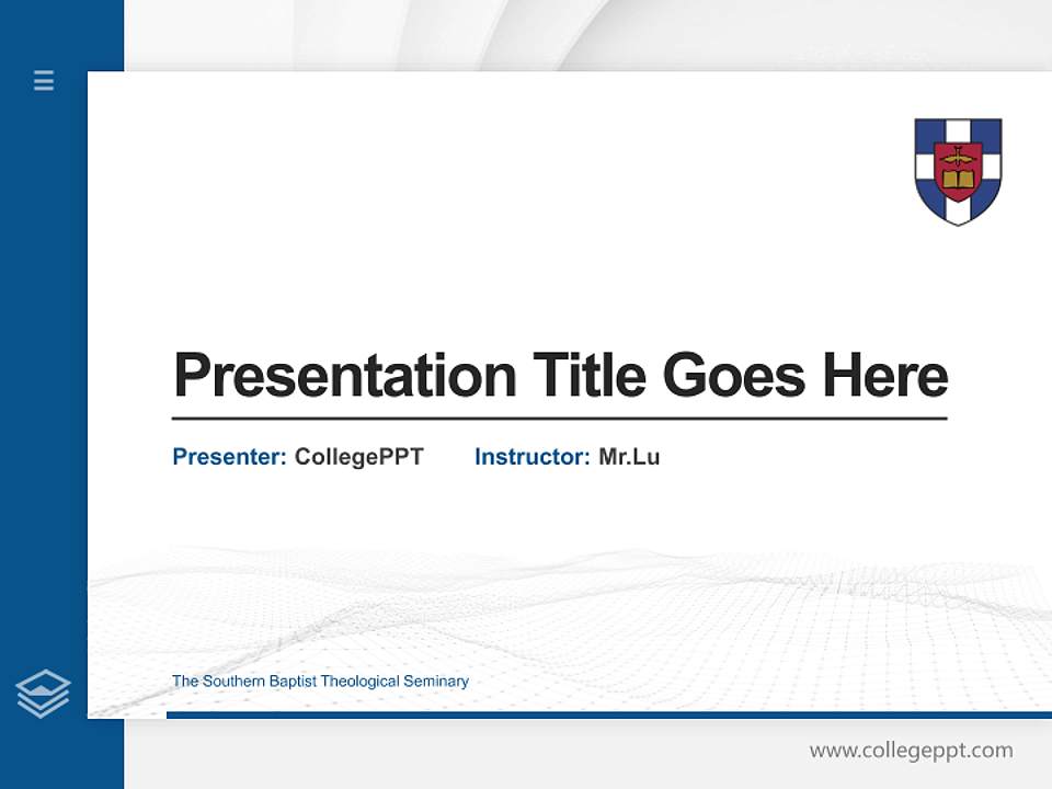 The Southern Baptist Theological Seminary Thesis Proposal/Graduation Defense PPT Template4:3 ratio PPT effect preview image5