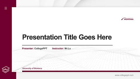 University of Montana Thesis Proposal/Graduation Defense PPT Template