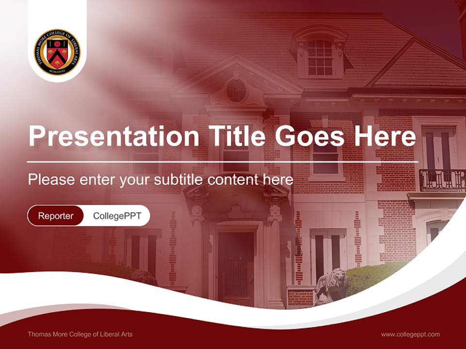 Thomas More College of Liberal Arts Lecture Sharing and Networking Event PPT Template4:3 ratio PPT effect preview image4