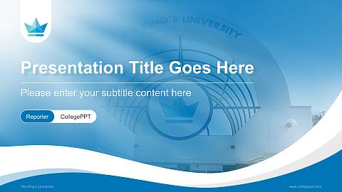 The King’S University Lecture Sharing and Networking Event PPT Template