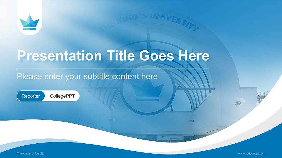The King’S University Lecture Sharing and Networking Event PPT Template16:9 ratio PPT effect preview image