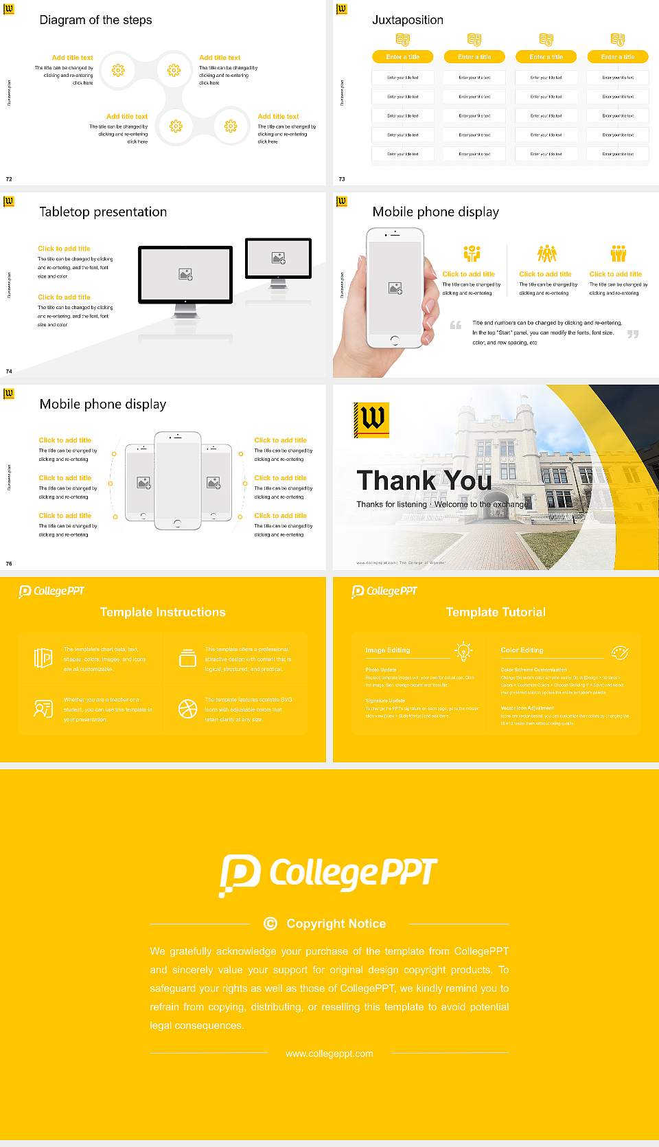 The College of Wooster Competition/Entrepreneurship Contest PPT Template16:9 ratio PPT effect preview image9