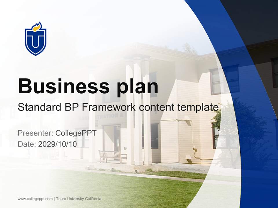 Touro University California Competition/Entrepreneurship Contest PPT Template4:3 ratio PPT effect preview image9