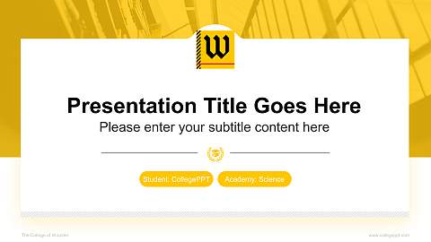 The College of Wooster National Scholarship Defense PPT Template
