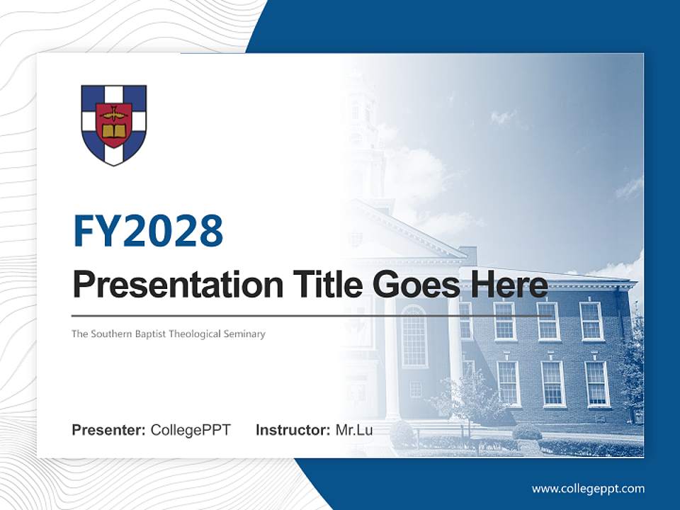 The Southern Baptist Theological Seminary Academic Presentation/Research Findings Report PPT Template4:3 ratio PPT effect preview image5