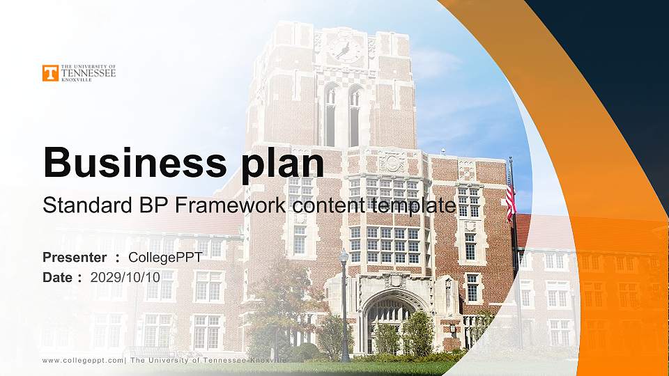 The University of Tennessee-Knoxville Competition/Entrepreneurship Contest PPT Template16:9 ratio PPT effect preview image