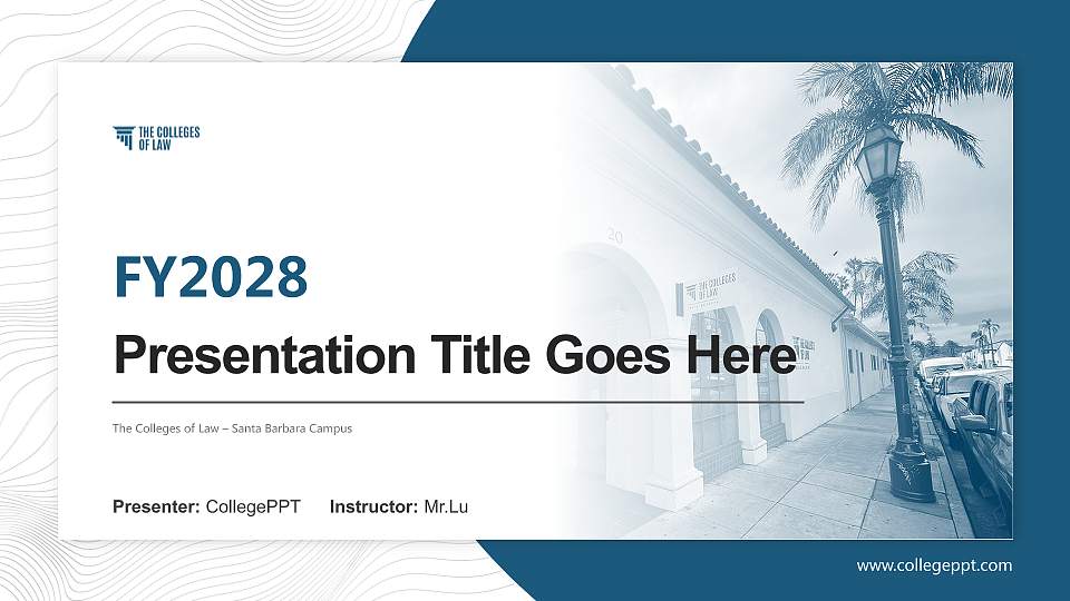 The Colleges of Law – Santa Barbara Campus Academic Presentation/Research Findings Report PPT Template16:9 ratio PPT effect preview image