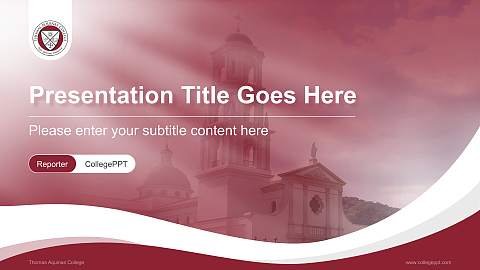 Thomas Aquinas College Lecture Sharing and Networking Event PPT Template