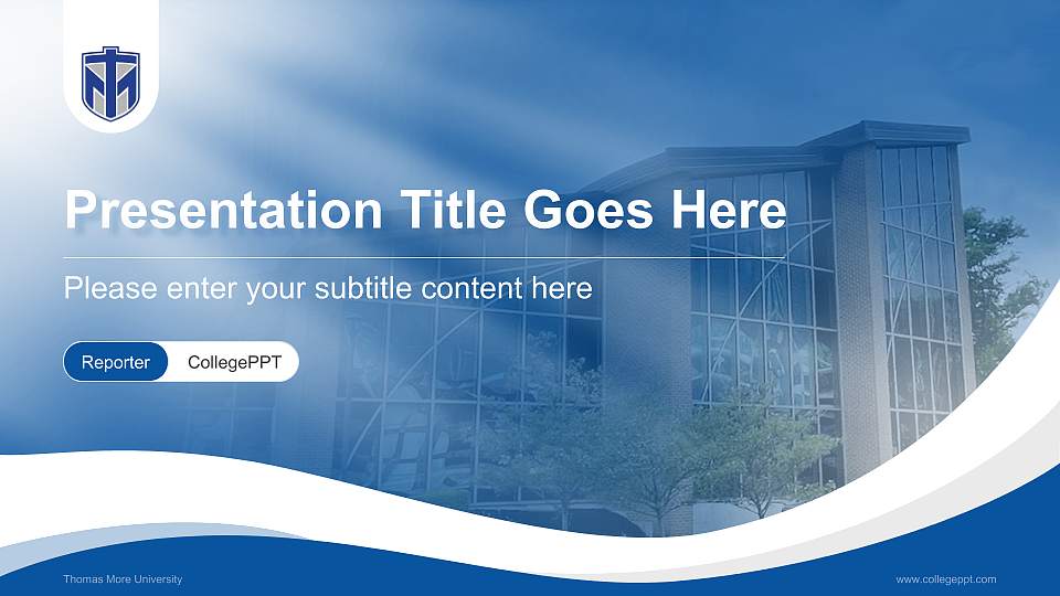 Thomas More University Lecture Sharing and Networking Event PPT Template16:9 ratio PPT effect preview image
