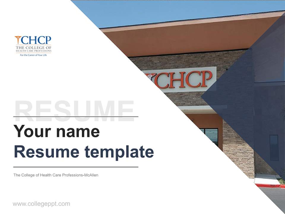 The College of Health Care Professions-McAllen Resume PPT Template4:3 ratio PPT effect preview image5