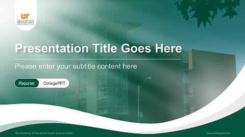 The University of Tennessee Health Science Center Lecture Sharing and Networking Event PPT Template