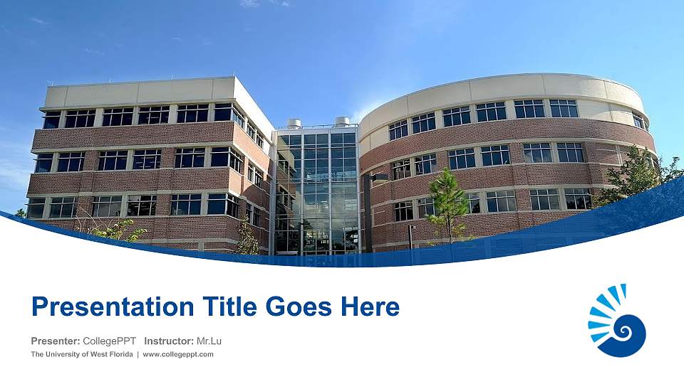The University of West Florida Course/Courseware Creation PPT Template16:9 ratio PPT effect preview image