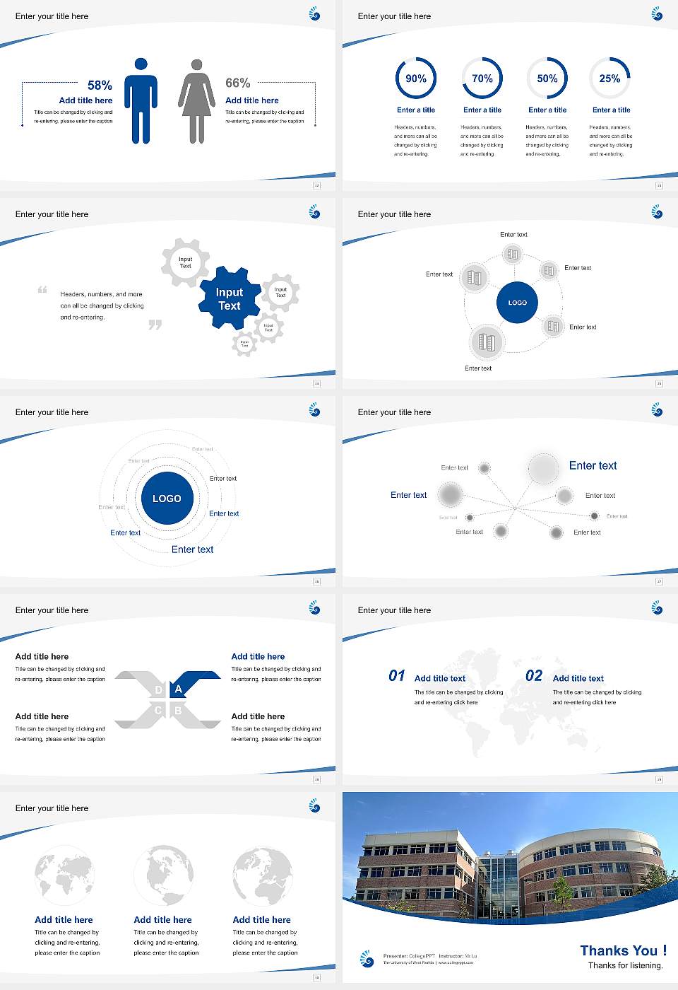 The University of West Florida Course/Courseware Creation PPT Template16:9 ratio PPT effect preview image4