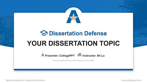 The University of Texas at Arlington Graduation Thesis Defense PPT Template