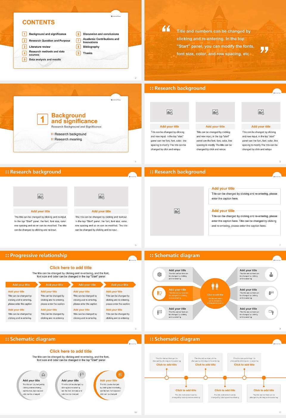 University of Findlay Graduation Thesis Defense PPT Template16:9 ratio PPT effect preview image2