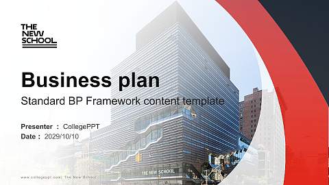 The New School Competition/Entrepreneurship Contest PPT Template