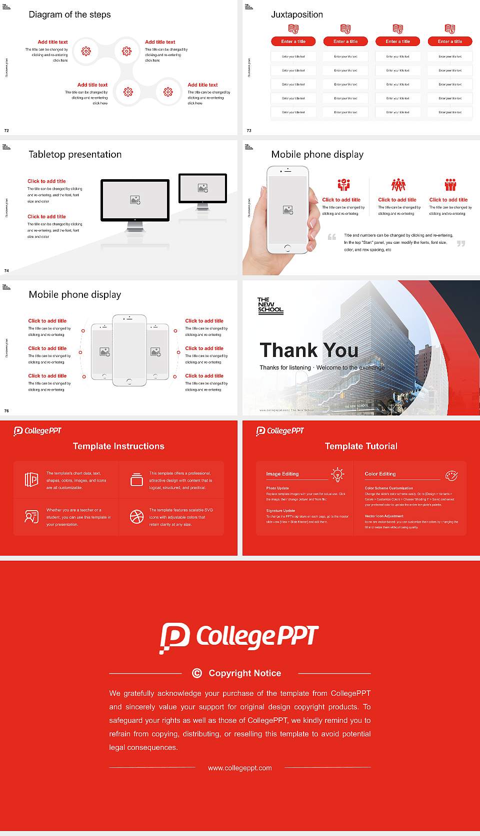 The New School Competition/Entrepreneurship Contest PPT Template16:9 ratio PPT effect preview image9