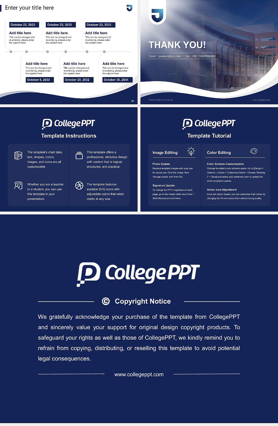 Thomas Jefferson University Lecture Sharing and Networking Event PPT Template4:3 ratio PPT effect preview image4