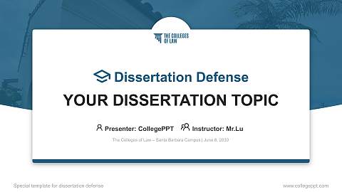 The Colleges of Law – Santa Barbara Campus Graduation Thesis Defense PPT Template