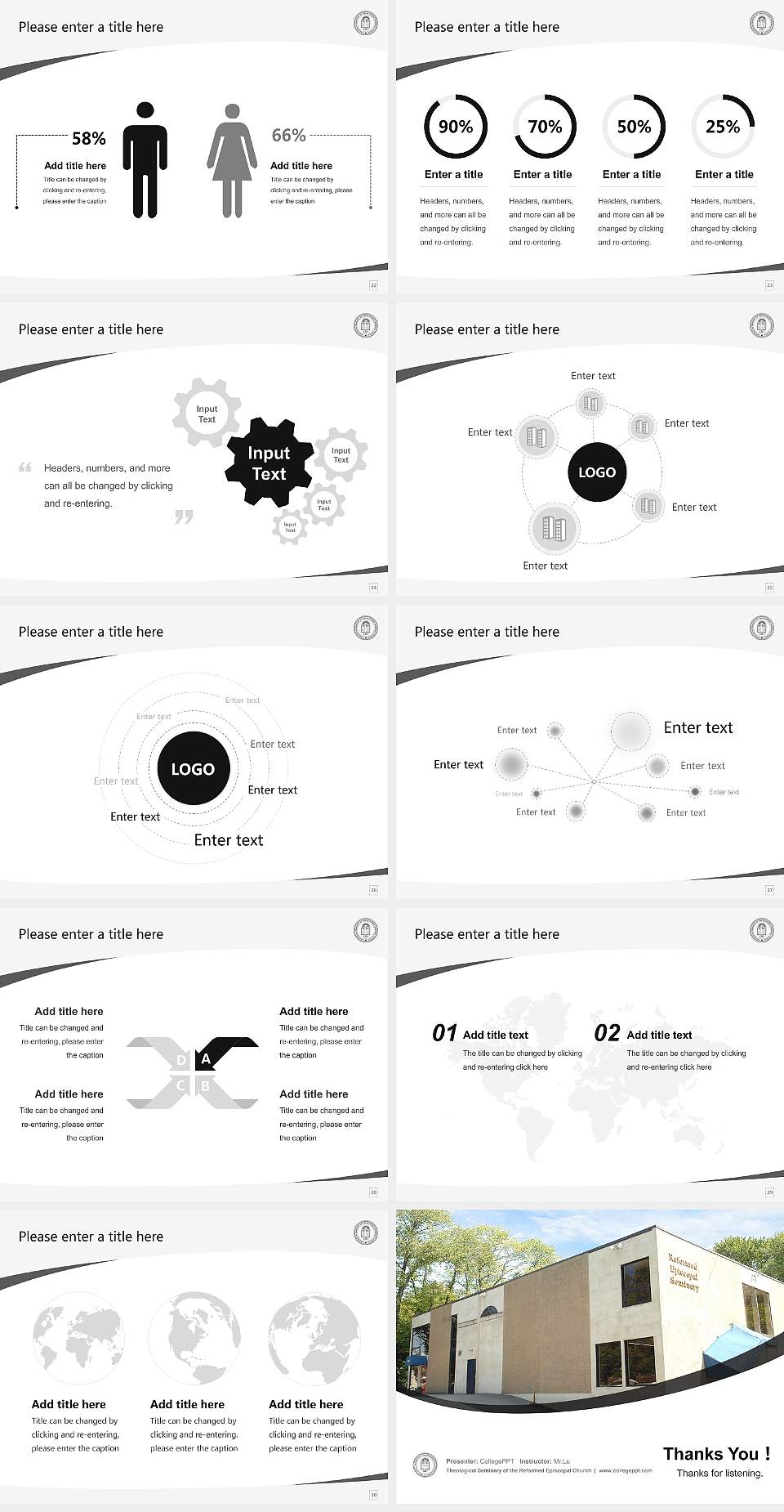 Theological Seminary of the Reformed Episcopal Church Course/Courseware Creation PPT Template4:3 ratio PPT effect preview image4
