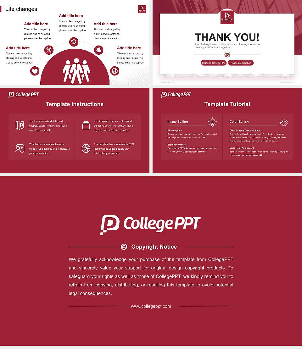 Transylvania University National Scholarship Defense PPT Template16:9 ratio PPT effect preview image4